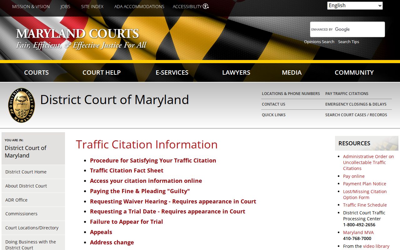 Worcester County traffic warrant: Maryland traffic citation search instructions and compliance options