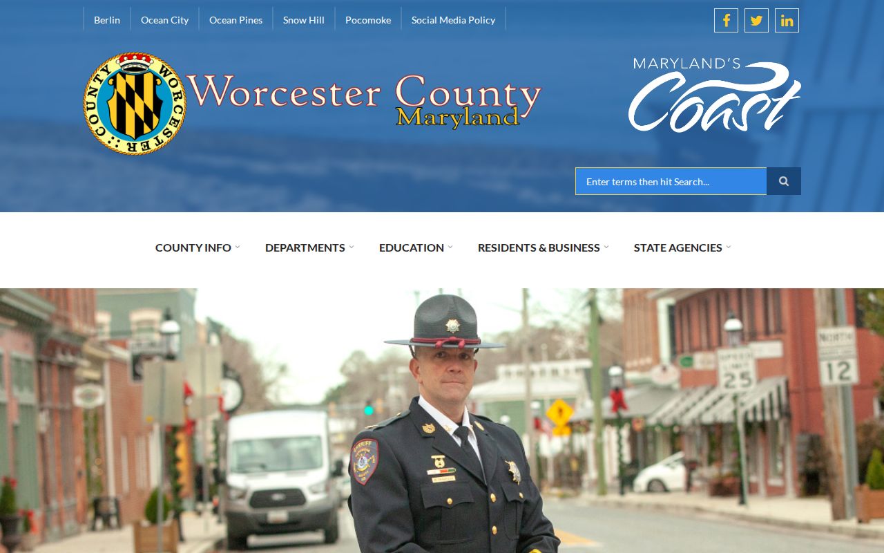 Worcester County most wanted records: county page handing off to the Sheriff's Office site