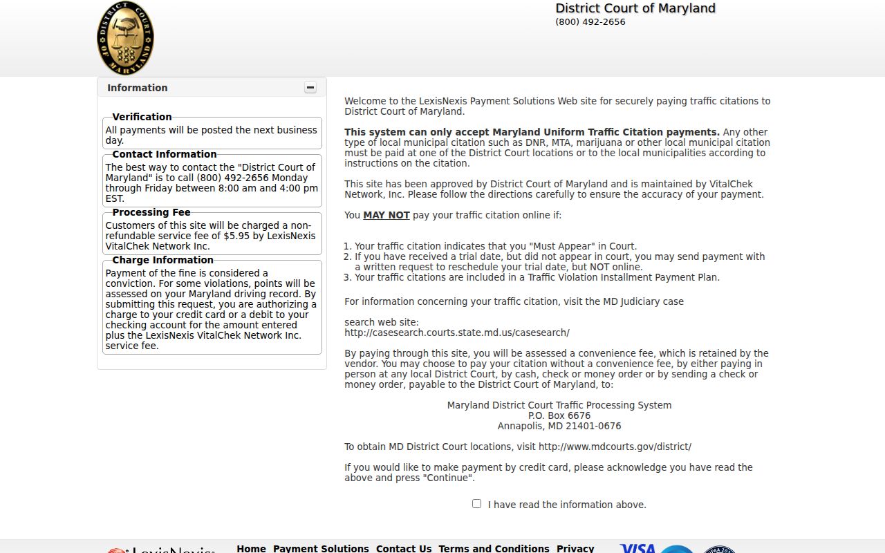 Worcester County traffic warrant: official Judiciary-linked online traffic payment landing page